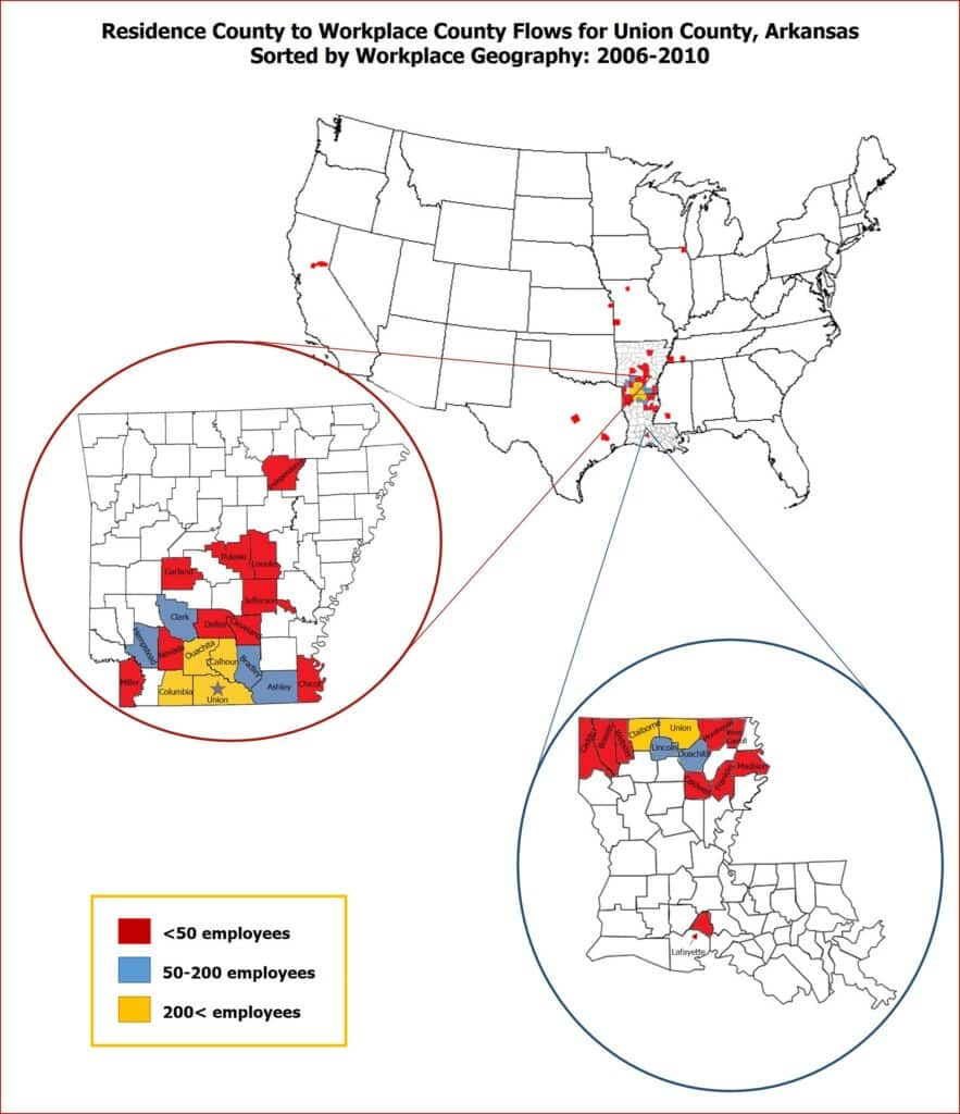Union County Workforce map